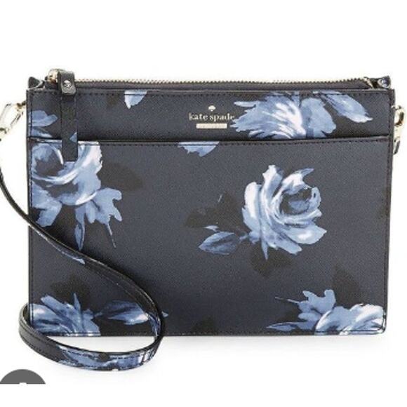 Kate Spade Black Floral Cameron Street Crossbody Bag - Picture 1 of 7
